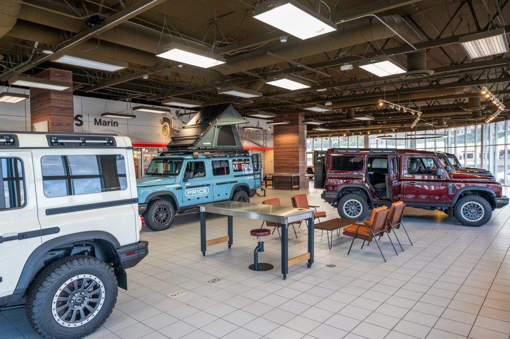 interior of INEOS showroom